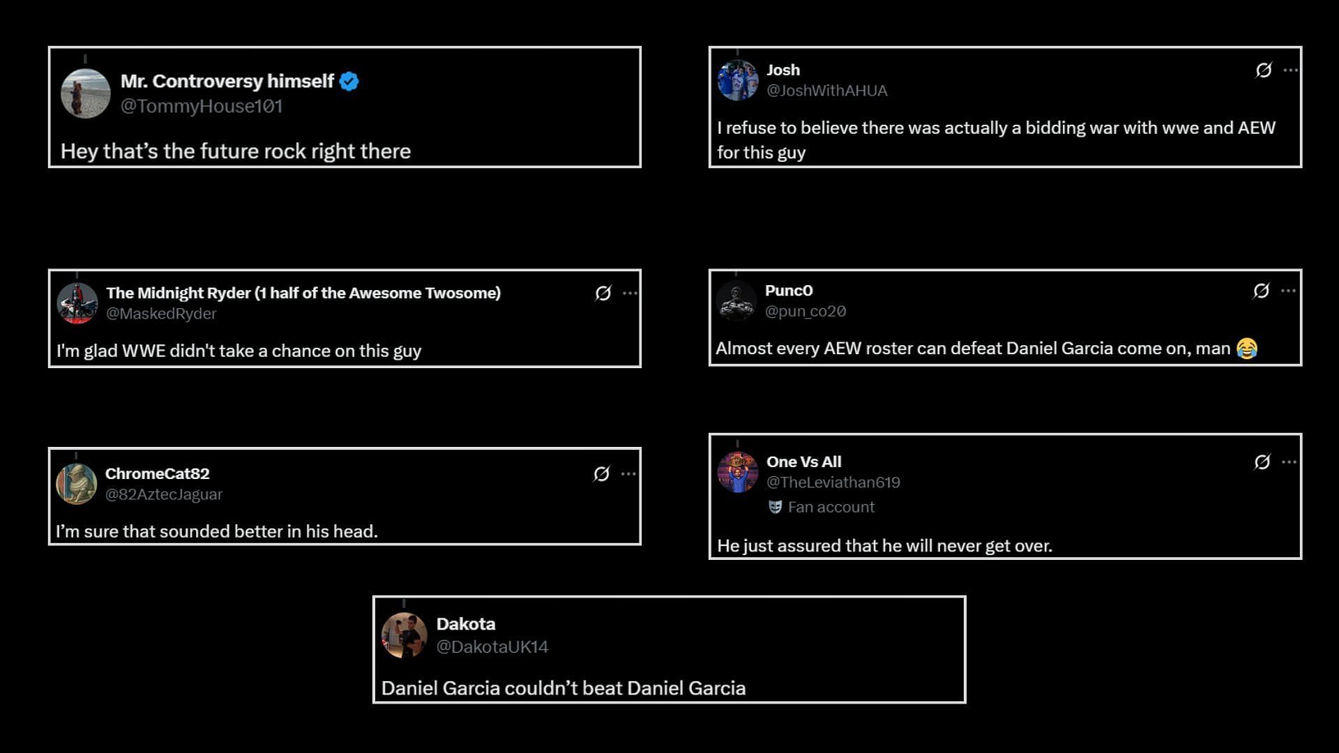 Fans react to Garcia's promo (Fan reactions on X)